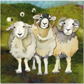 Emma Ball Greetings Card - Three Sheep
