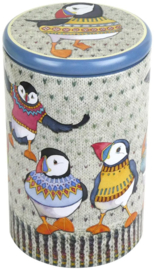 Emma Ball Tall Round Caddy - Woolly Puffins