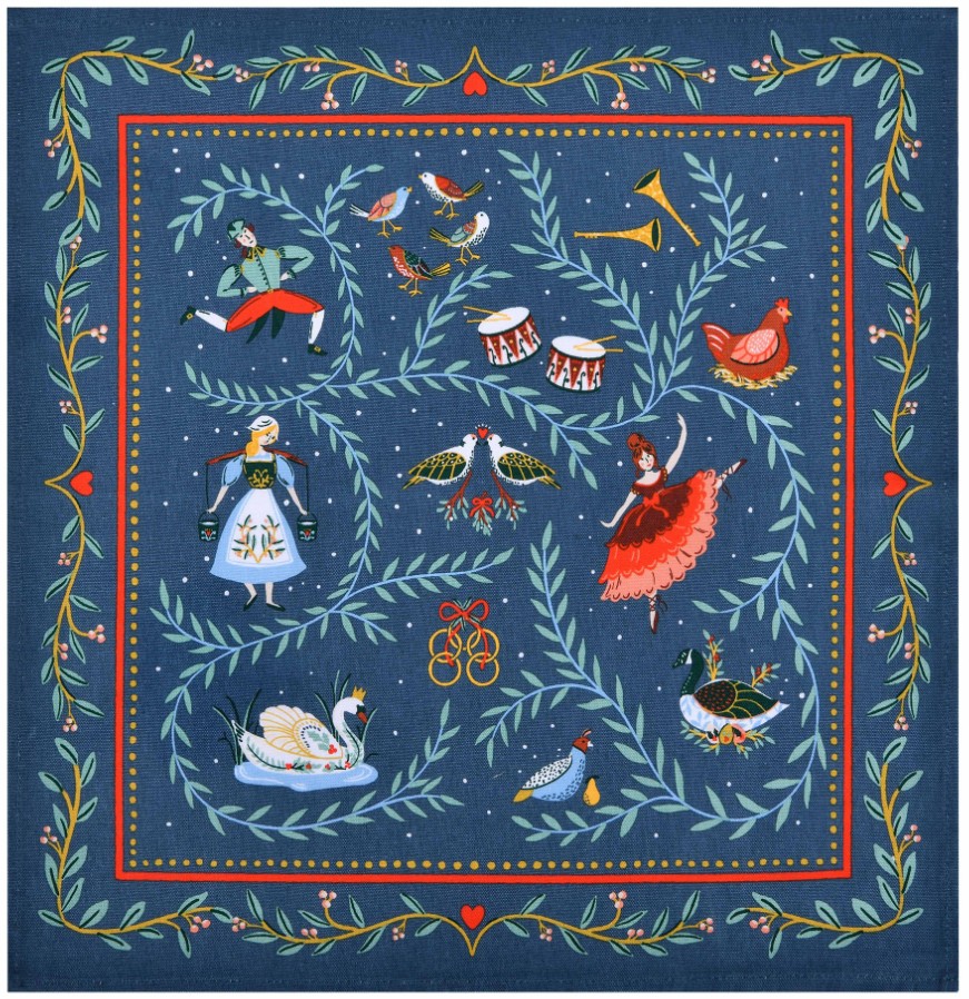 Ulster Weavers Cotton Napkin - 12 Days of Christmas - set of 2