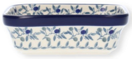 Bunzlau Square Bowl 350 ml 13 x 13 cm Blue Olive