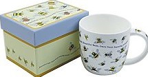 Emma Ball Mug with Gift Box - Bees -mok met rond oor-