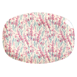 Rice Melamine Rectangular Plate - Floral Field Print