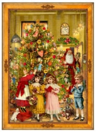 Meander Advent kalender Kinderen bij kerstboom