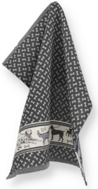 Bunzlau Tea Towel Dog Black