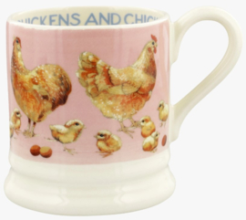 Emma Bridgewater Bright New Morning - Chickens & Chicks 1/2 Pint Mug