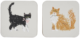 Ulster Weavers Coasters - Feline Friends - set of 4-