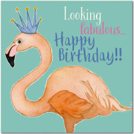 Emma Ball Birthday Card 'Flamingo Fabulous Birthday'