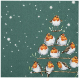 Wrendale Designs Cocktail Napkins 'Rockin' Robins' Robin