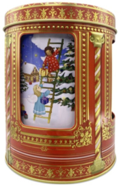 Kerstcarrousel Muziekdoos & Bewaarblik - Engeltjes in de Sneeuw