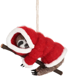 Sass & Belle Sloth In Puffer Jacket Felt Decoration