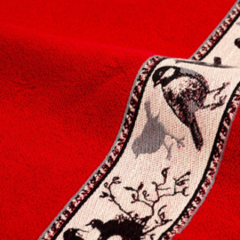 Bunzlau Kitchen Towel Birds Red