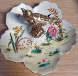 Meander Craquelé Schaaltje met Zwaluw Ø 20 cm - Brons *b-keuze*