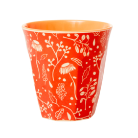 Rice Medium Melamine Cup - Orange Fall Print
