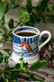 Emma Bridgewater - Winter Animals - Midnight Robin - 1/2 Pint Mug