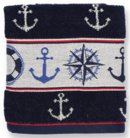 Bunzlau Kitchen Towel Maritime Dark Blue