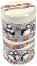 Emma Ball Mini Stacking Tin - Woolly Puffins
