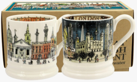 Emma Bridgewater Cities Of Dreams London Set Of 2 1/2 Pint Mugs Boxed