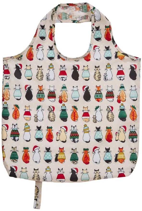 Ulster Weavers Roll-Up Bag - Christmas Cats