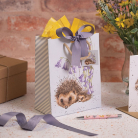 Wrendale Designs Gift Bag - Medium 'Love and Hedgehugs' hedgehog