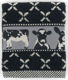 Bunzlau Kitchen Towel Cows Black