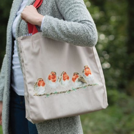 Wrendale Designs 'Jolly Robin' Canvas Bag - Robin