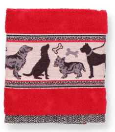 Bunzlau Kitchen Towel Dog Red