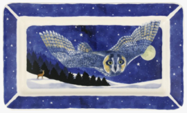 Emma Bridgewater Winter Animals Winter Owl Medium Oblong Plate