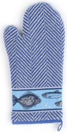 Bunzlau Oven Glove Fish Royal Blue