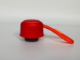 Rice Lid for Isolating Drinking Bottle - Red Kiss with Neon Orange Thread