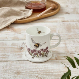 Wrendale Designs 'Flight of the Bumblebee' Mug & Coaster Set