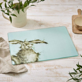 Wrendale Designs Glass Worktop Saver 'Haire-Brained' Hare 