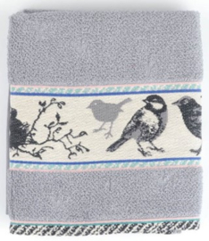 Bunzlau Kitchen Towel Birds Grey