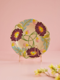 Rice Dinner Plate with Embossed Flower Design - Soft Sand