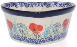 Bunzlau Baking Dish Heart 160 ml Poppy Garden -Limited Edition-