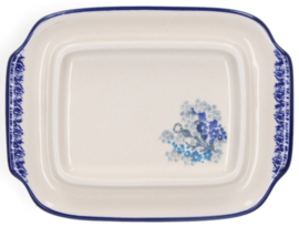 Bunzlau Butter Dish with Plate - Delphinium