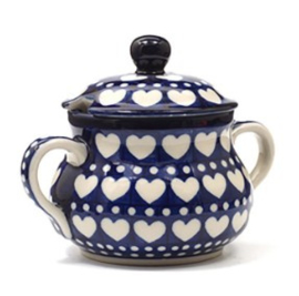 Bunzlau Sugar Bowl Blue Valentine