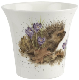 Wrendale Designs 'Hedgehog' Vase / Flowerpot / Herb Pot -10 cm hoog-