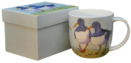 Emma Ball Mug with Gift Box - Oystercatcher -mok met rond oor-