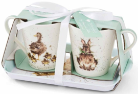 Wrendale Designs Country Animal Mug and Tray Set