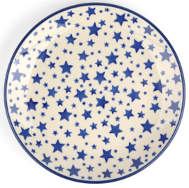 Bunzlau Plate Ø 20 cm White Stars