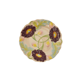 Rice Cake Plate with Embossed Flower Design - Soft Sand