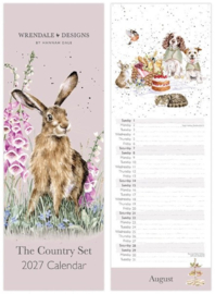 Wrendale Designs 'The Country Set' Slim Calendar 2027