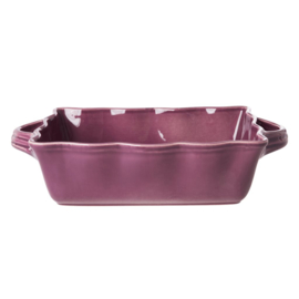 Rice Medium Stoneware Oven Dish in Deep Purple