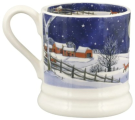 Emma Bridgewater - Winter Animals - Midnight Robin - 1/2 Pint Mug