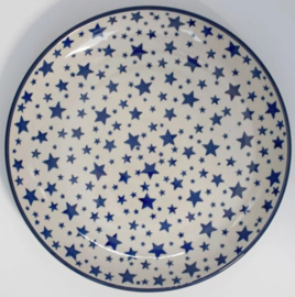 Bunzlau Plate Ø 25,5 cm White Stars