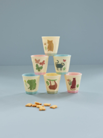 Rice Melamine Cup - Sweet Jungle Print - 160 ml - Set van 6