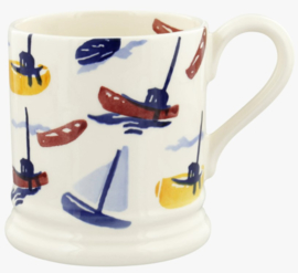 Emma Bridgewater Shoreline Scattered Boats 1/2 Pint Mug