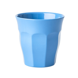 Rice Solid Colored Medium Melamine Cup in Gendarme Blue