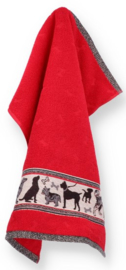 Bunzlau Kitchen Towel Dog Red