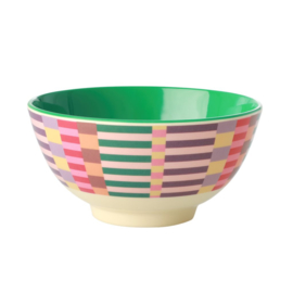 Rice Medium Melamine Bowl - Summer Stripes Print *vernieuwd model*